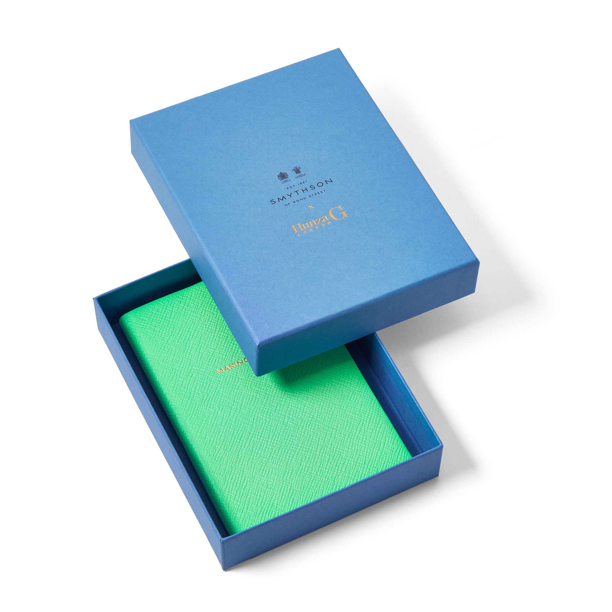 Smythson x Hunza G Chelsea Notebook - Lime