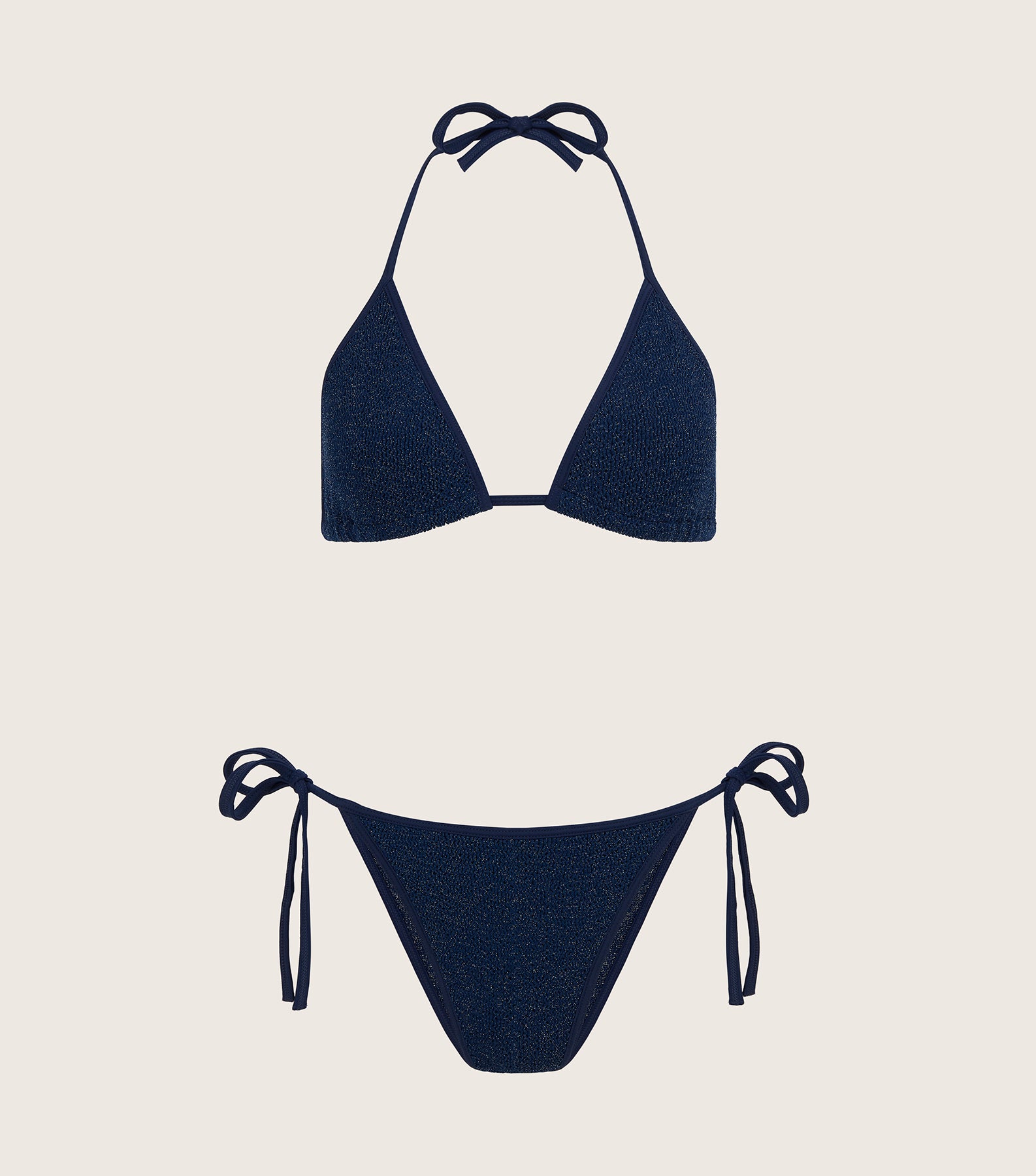 Gina Lurex Bikini - Navy/Silver