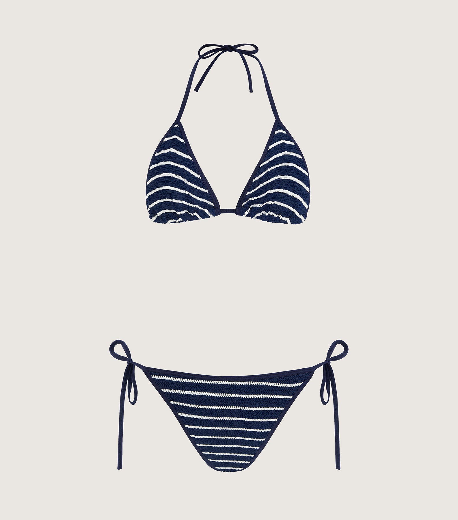 Gina Stripe Bikini - Navy/White