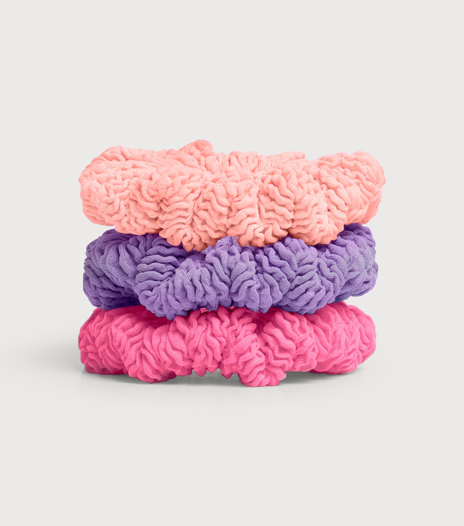 3 Pack Kids Scrunchies  - Candy Pink/Lilac/Peach