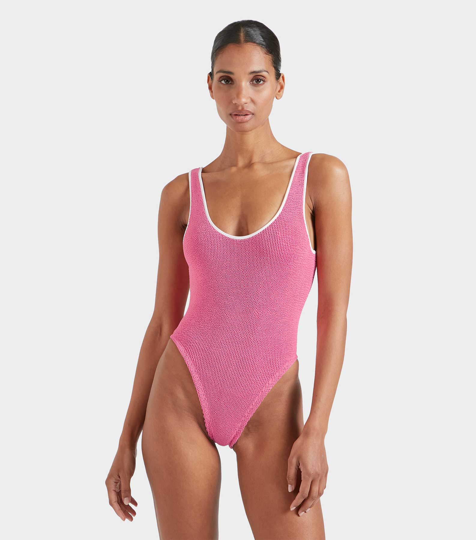 Faye Swim - Candy Pink/White