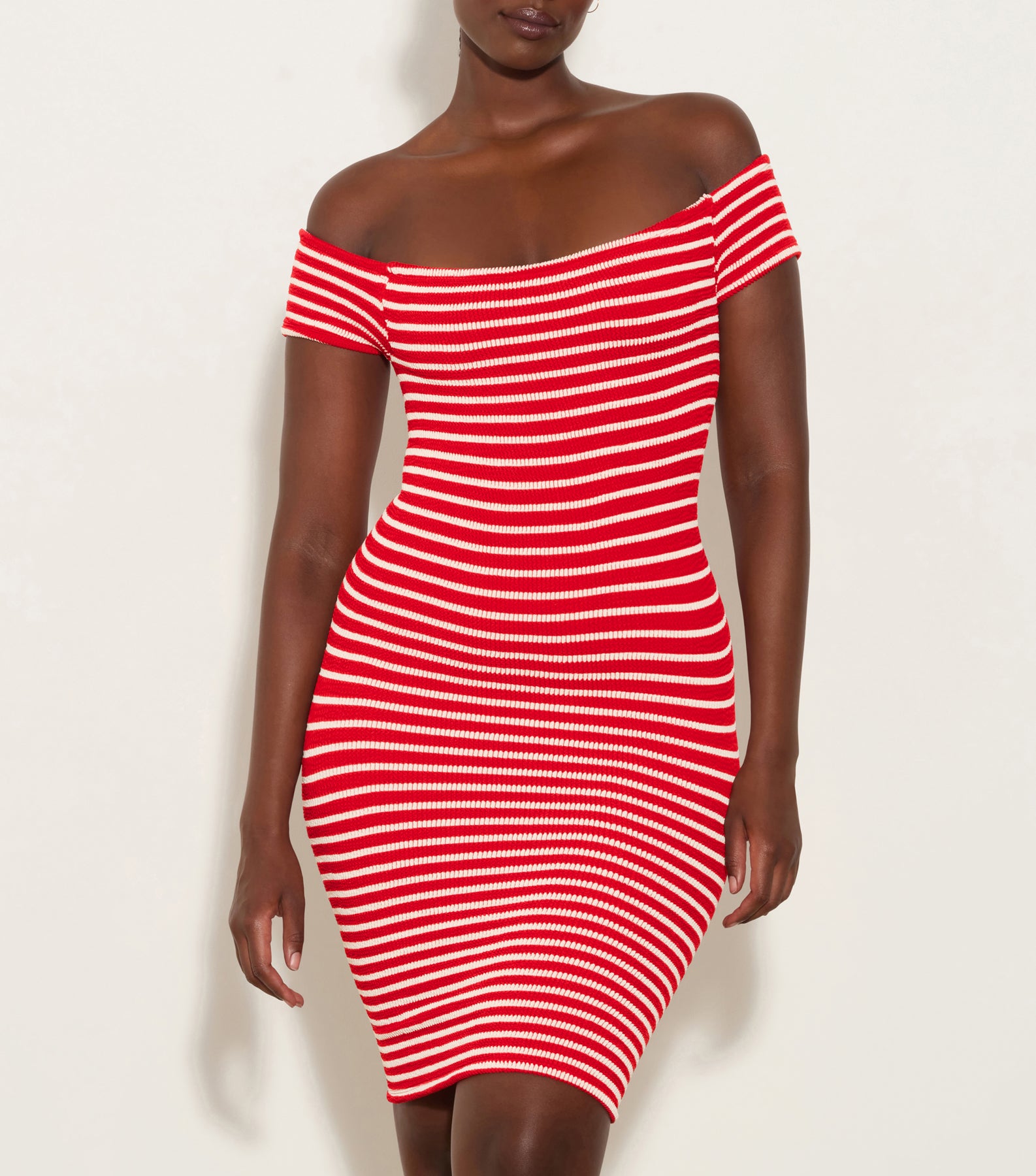 Grace Stripe Dress - Red/White
