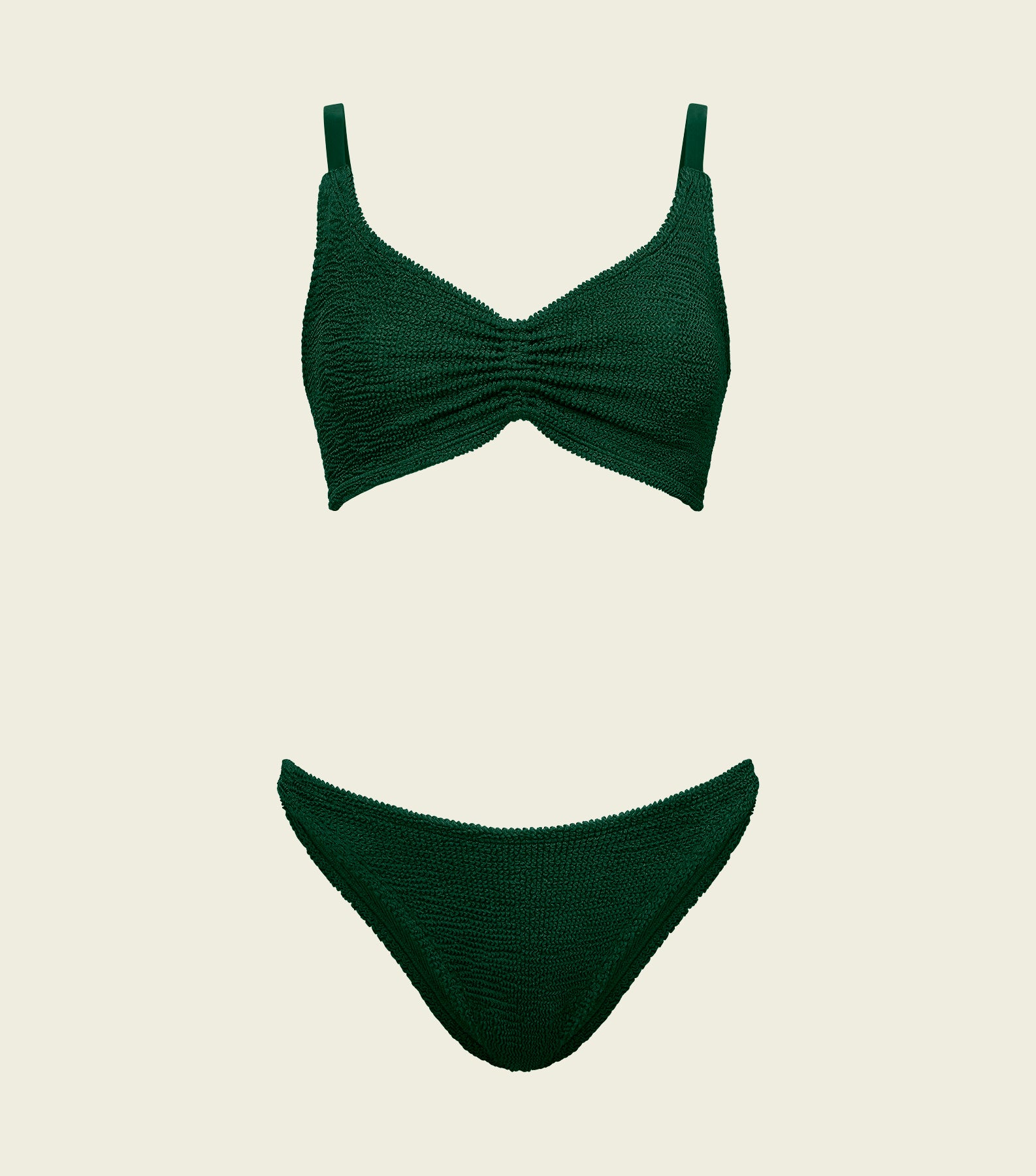 Post Mastectomy Bikini - Metallic Forest Green