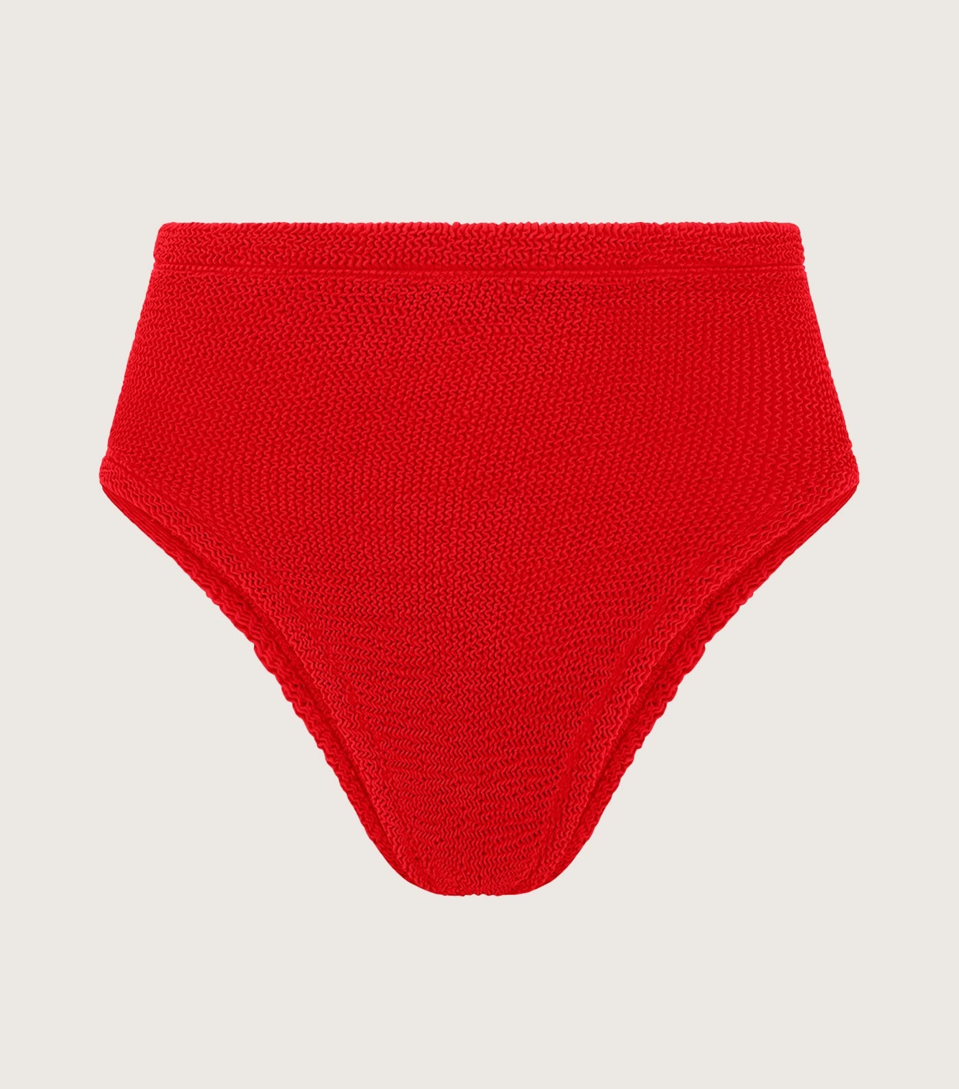 High Waist Bikini Bottom - Red