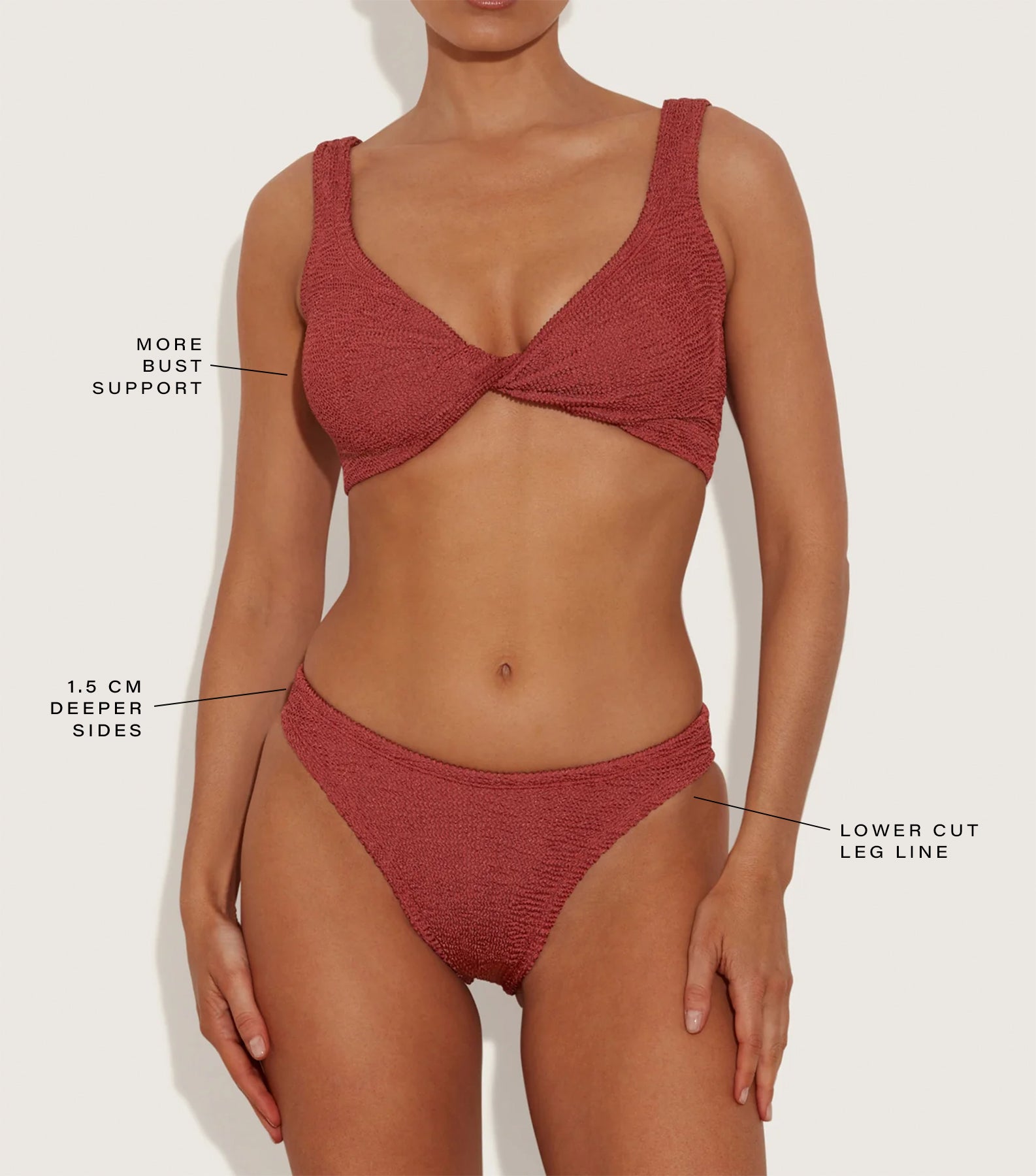 Coverage Juno Bikini - Metallic Rosewood