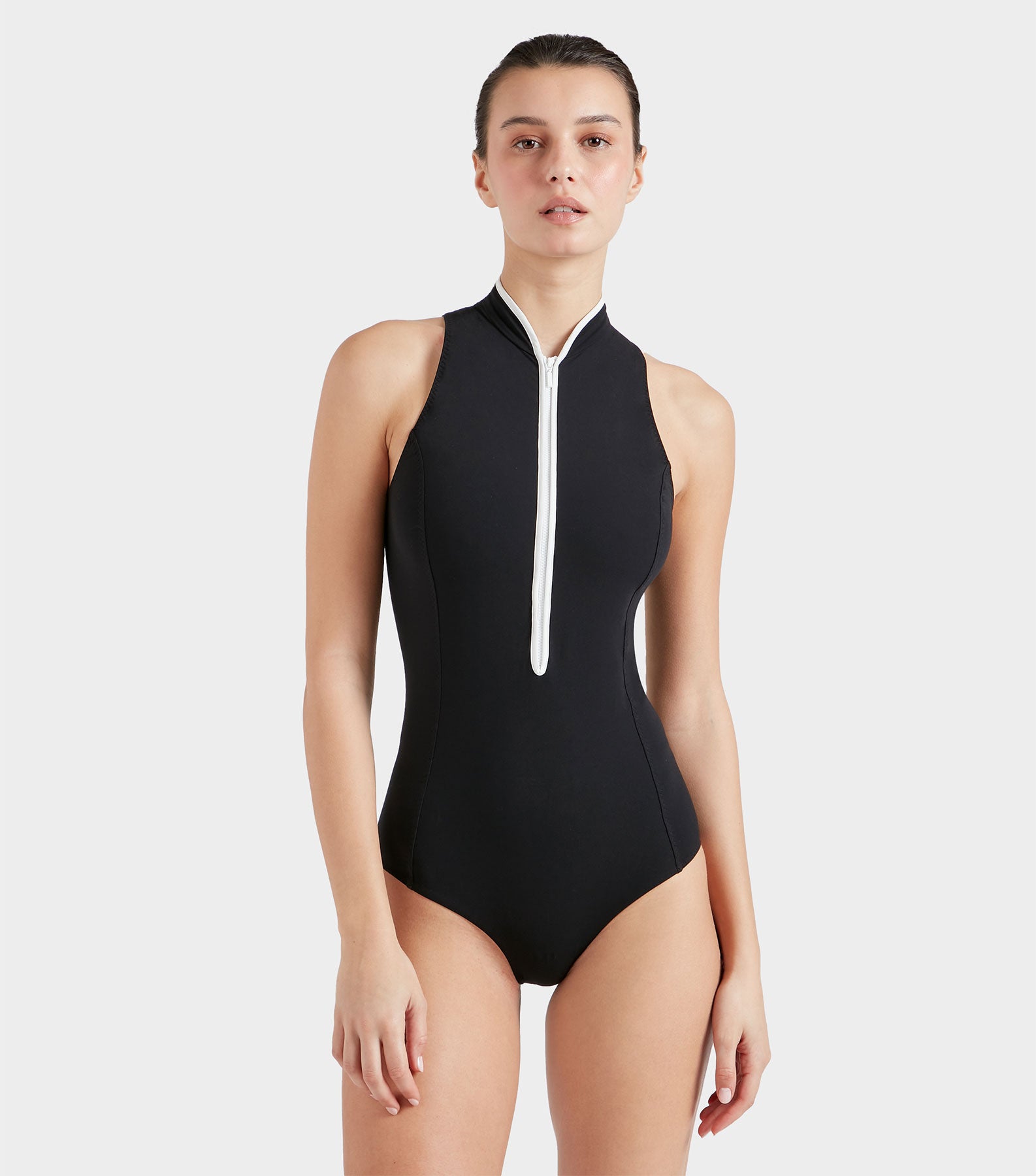 Katya UPF 50+ Swim - Black/White