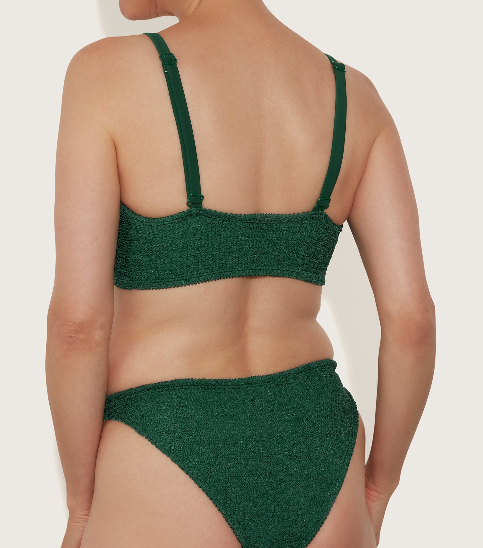 Post Mastectomy Bikini - Metallic Forest Green