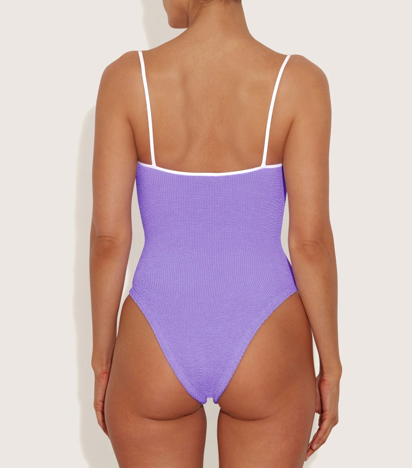 Pamela Swim Contrast  - Lilac/White