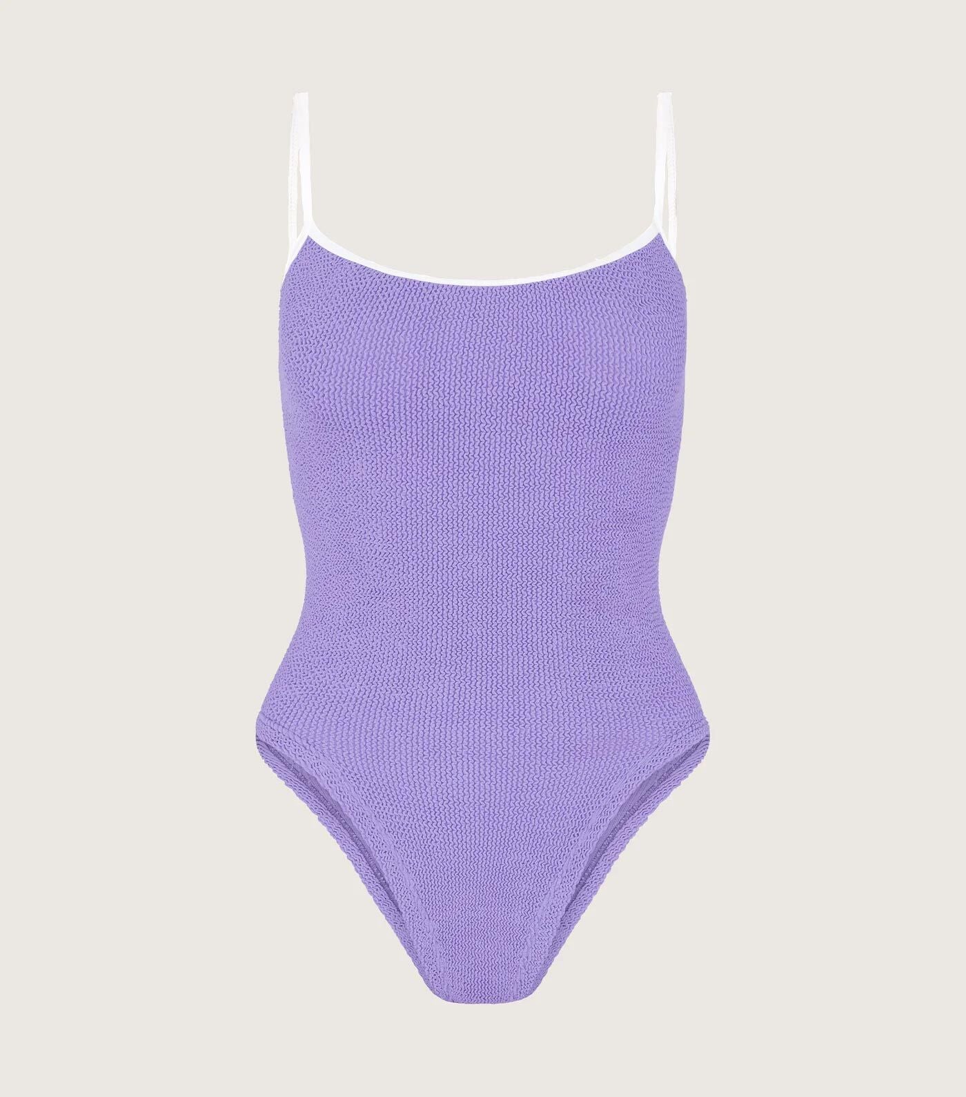 Pamela Swim Contrast  - Lilac/White