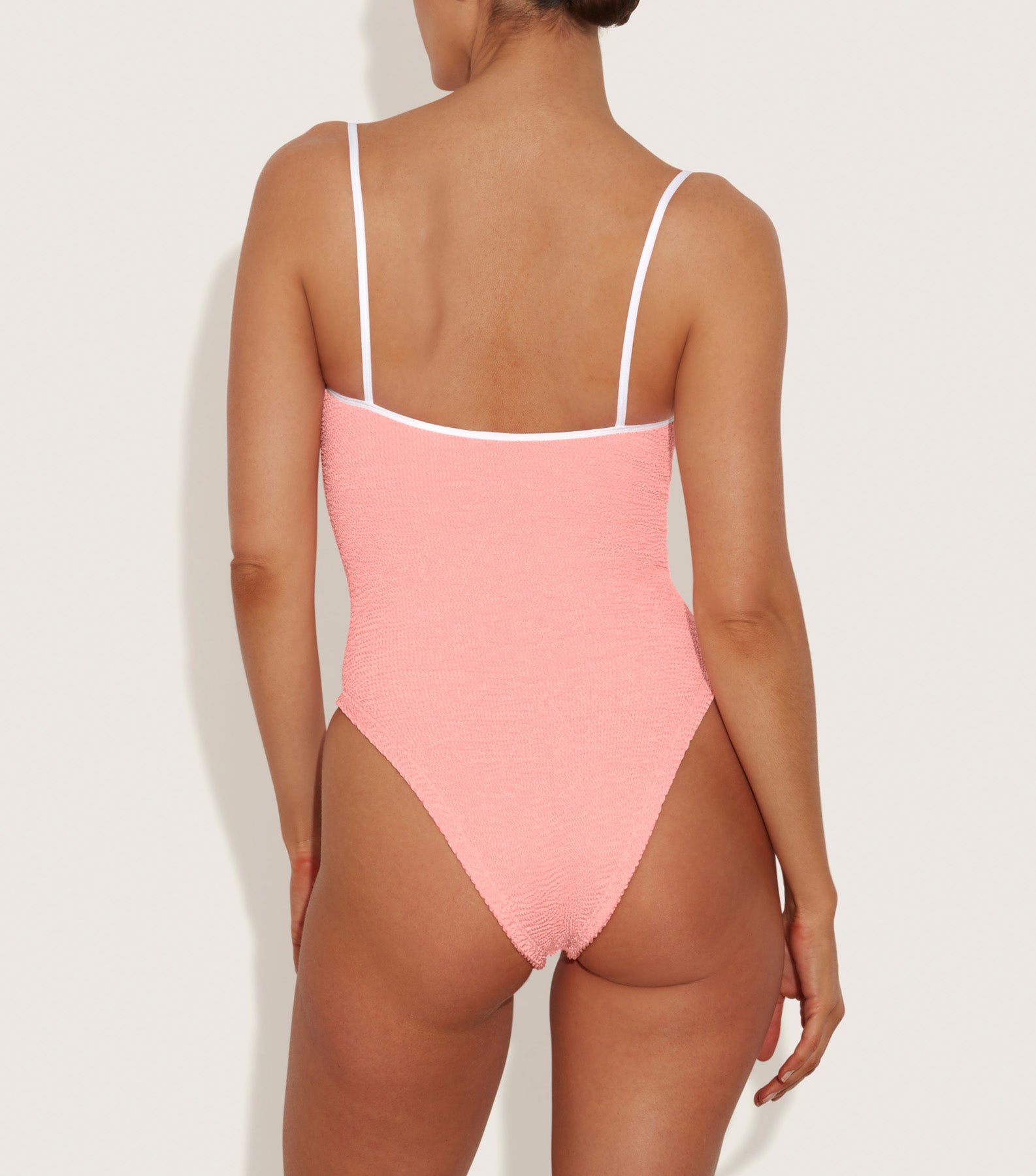 Pamela Swim Contrast - Peach/White