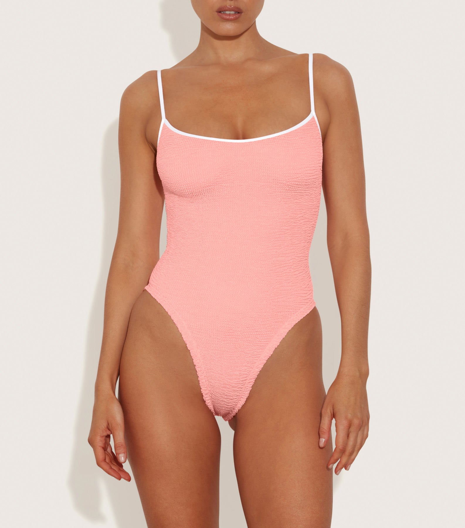 Pamela Swim Contrast - Peach/White