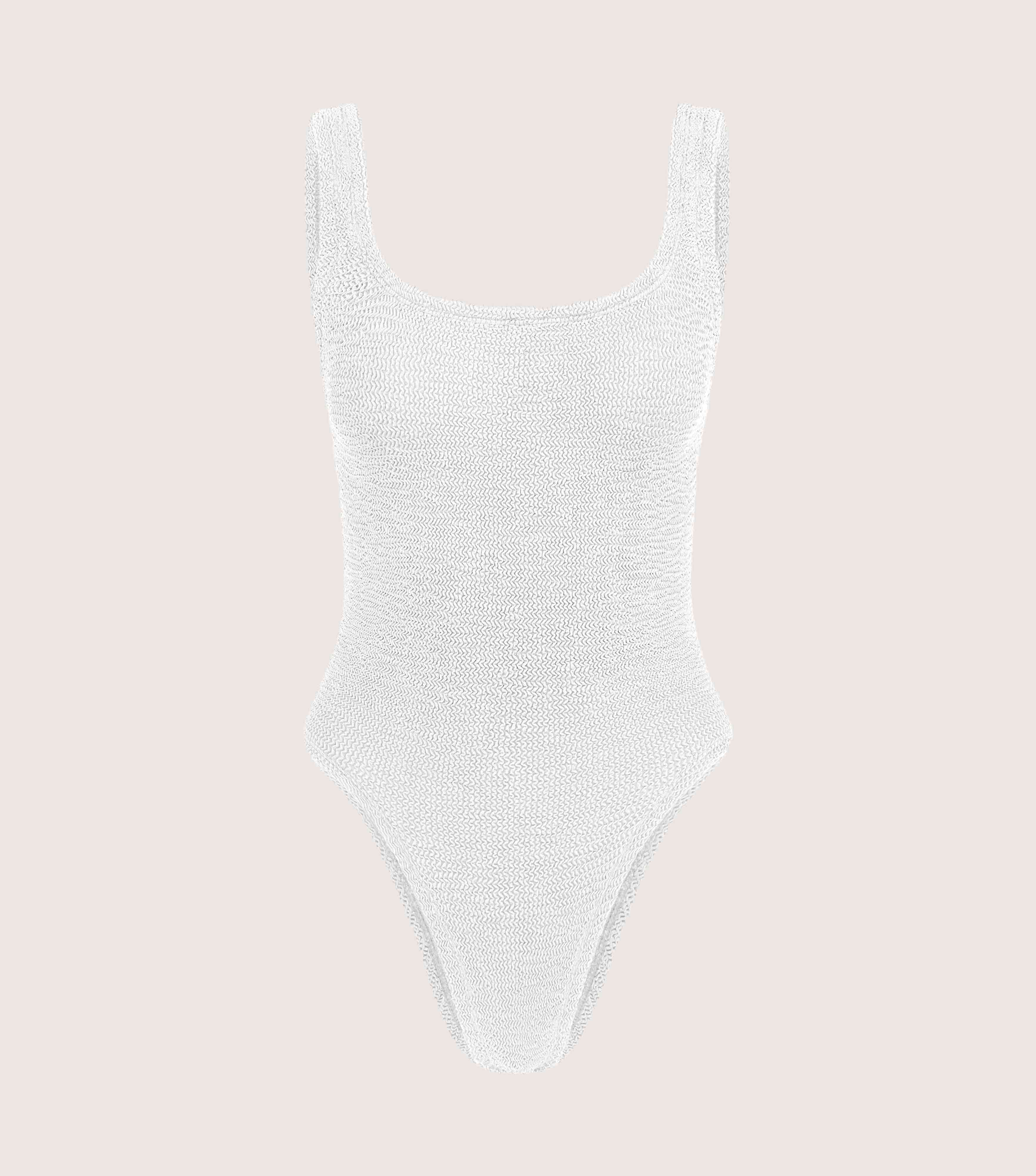 Square Neck Swim - White