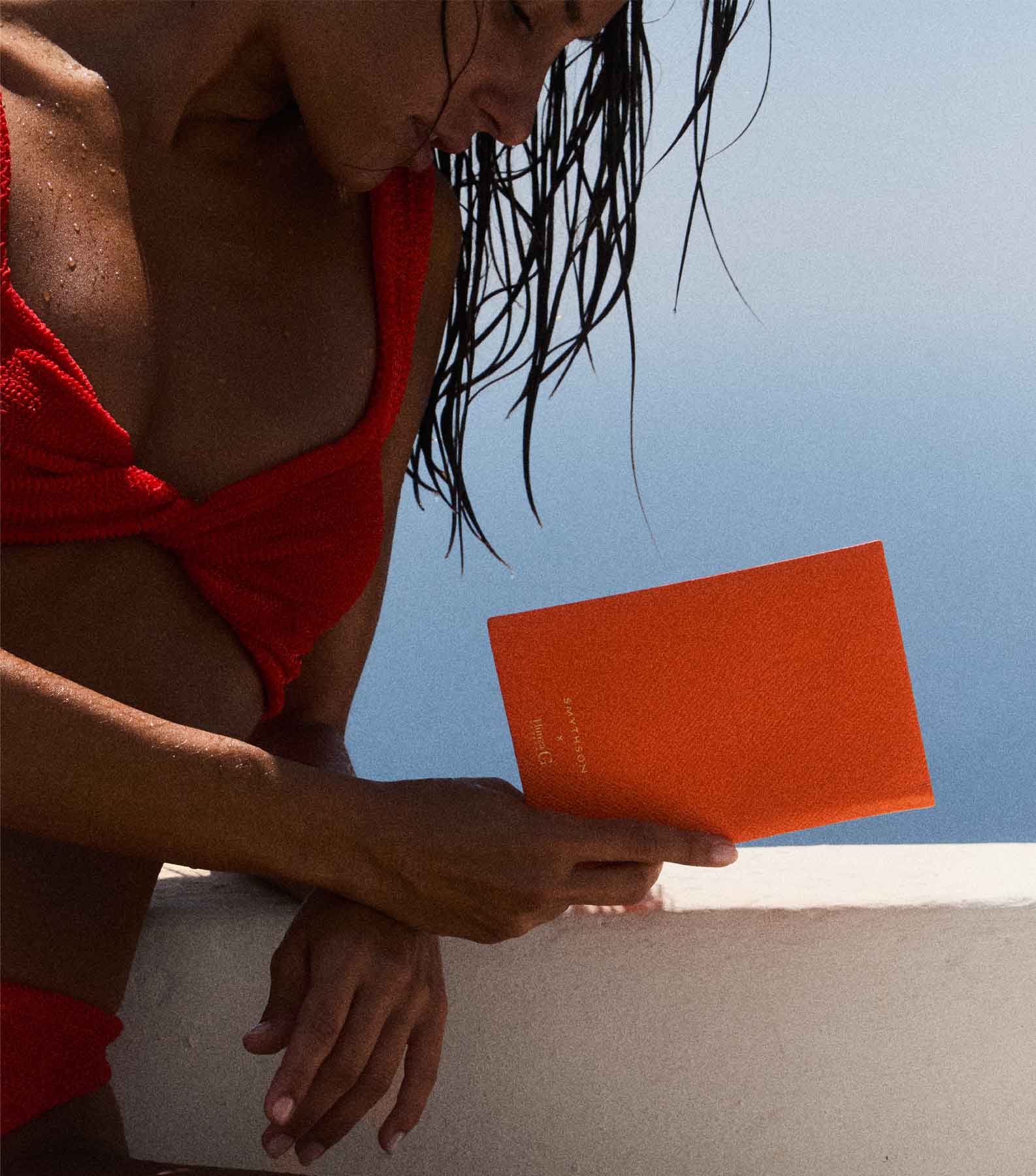 Smythson x Hunza G Chelsea Notebook - Orange