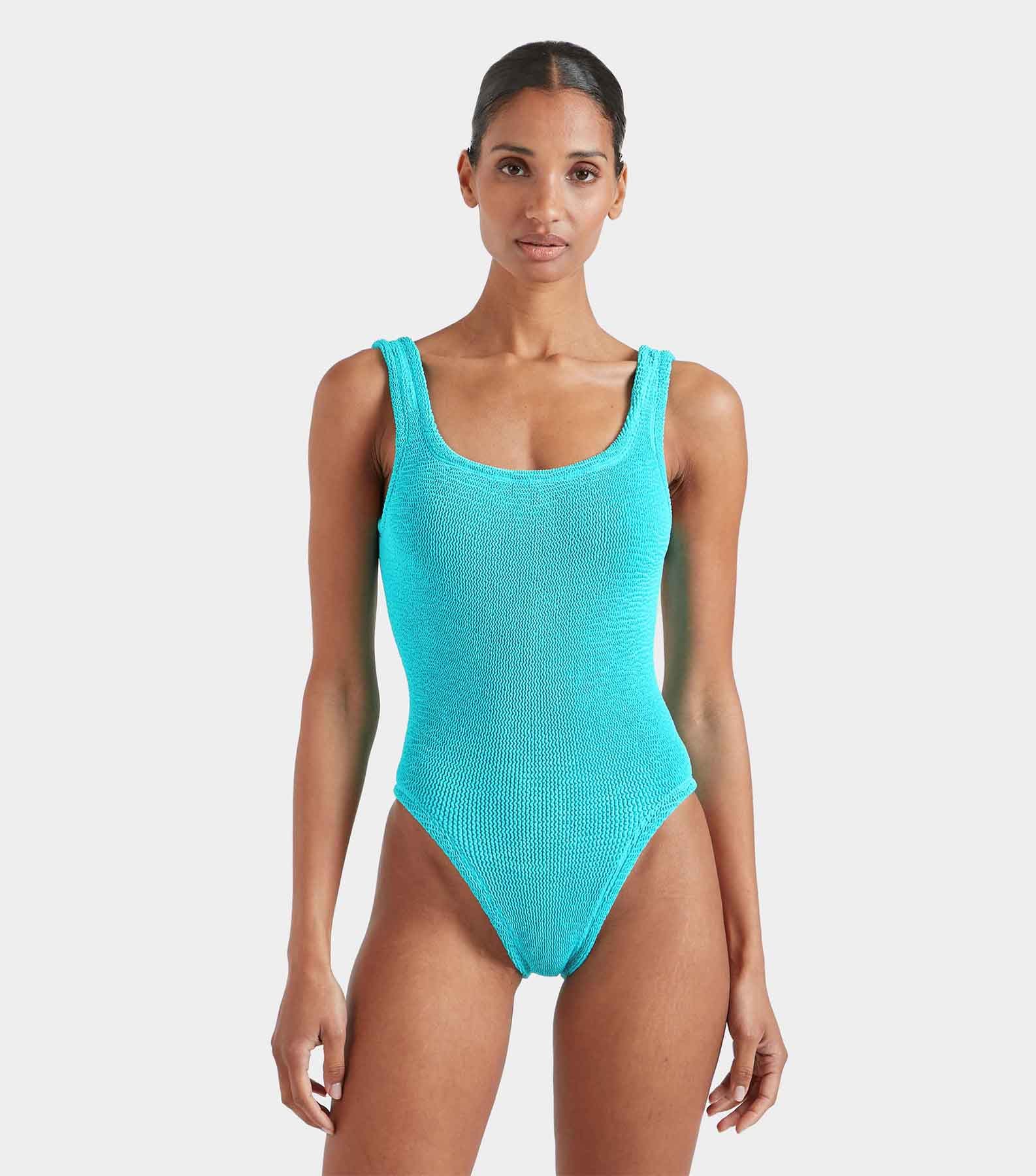 Square Neck Swim - Aqua