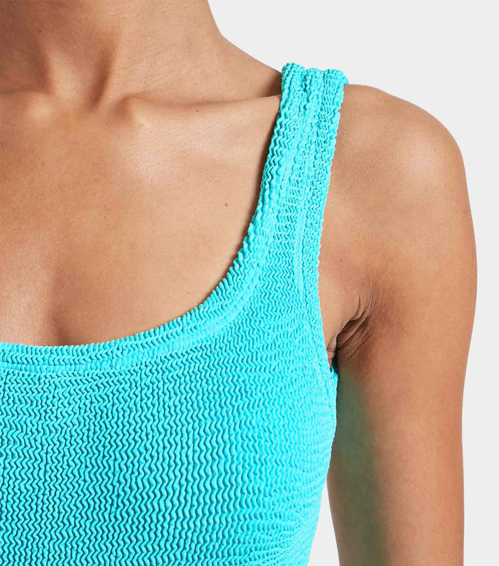 Square Neck Swim - Aqua