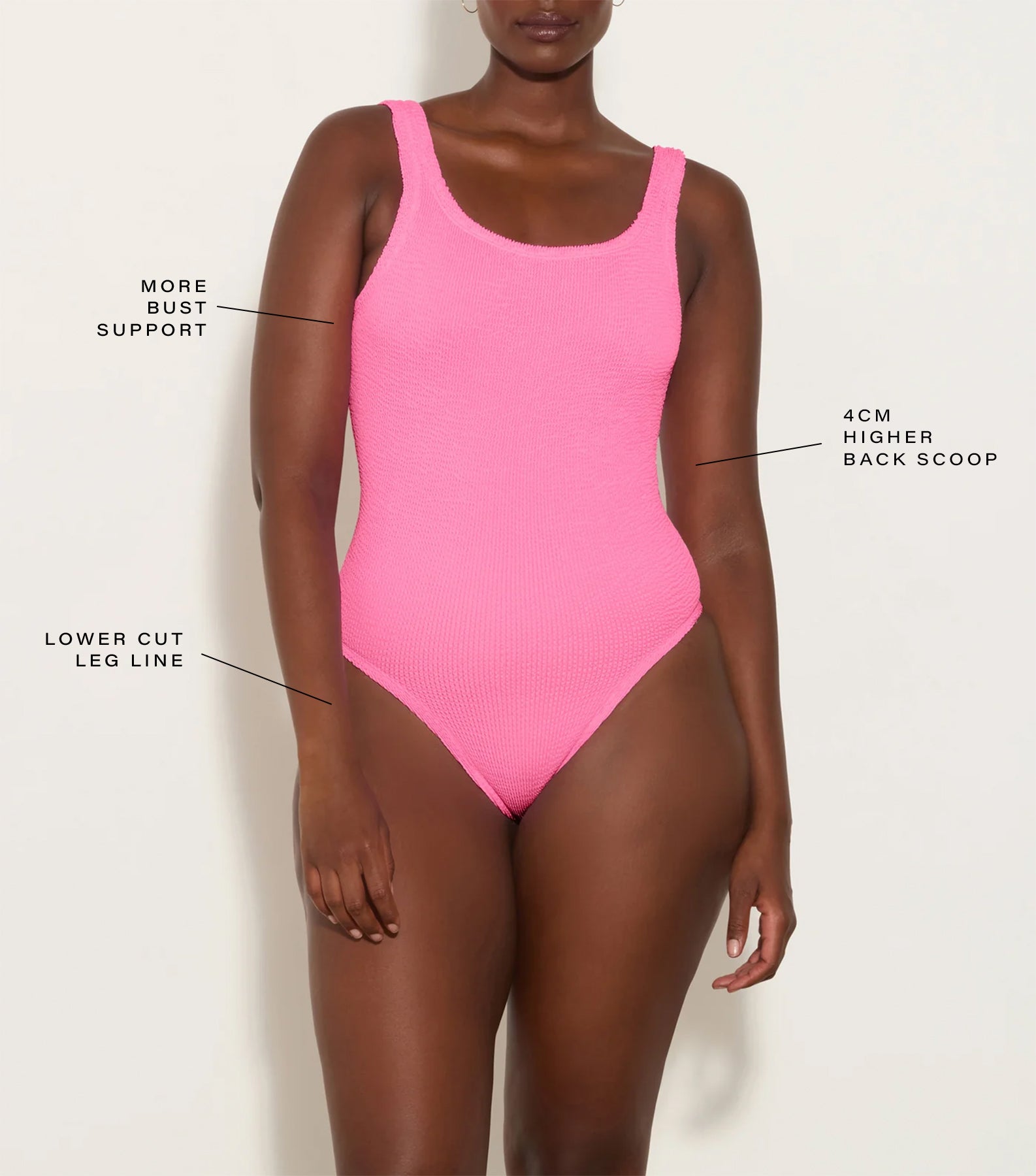 Coverage Square Neck Swim - Bubblegum