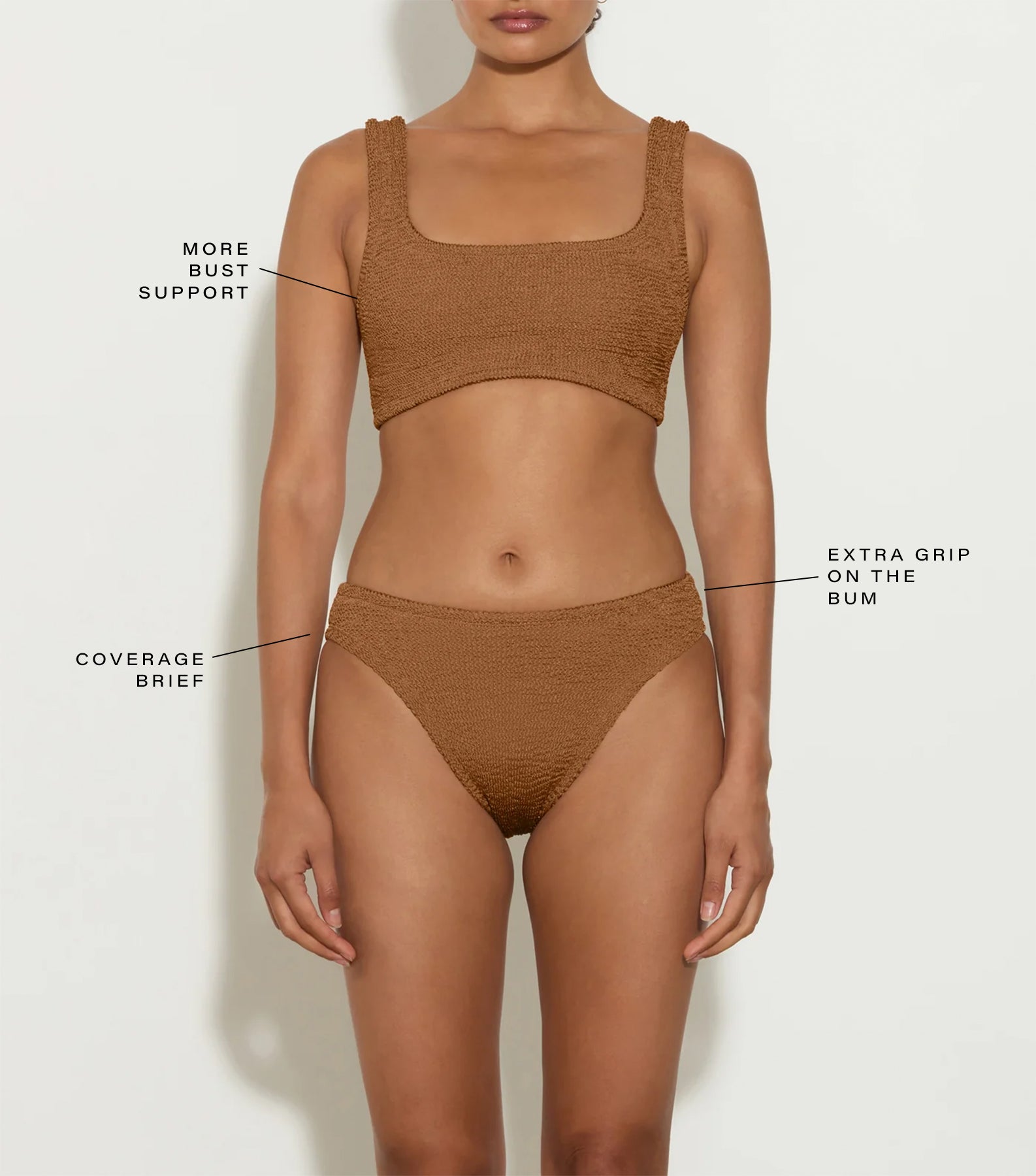 Coverage Xandra Bikini - Metallic Cocoa